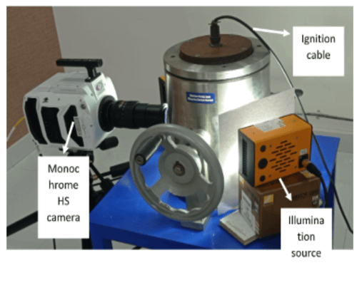 High-Speed flame imaging of Solid Rocket Propellant (SRP) in a LASER illuminated window bomb